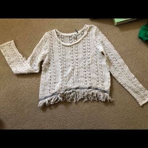 Crochet cropped sweater